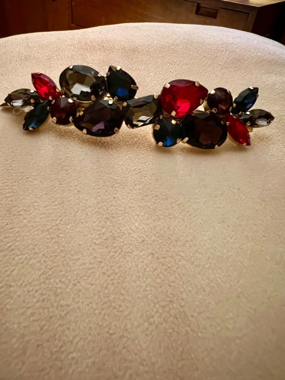 Tasha Gold Hair Clip/Barett wCrystal Stones 4